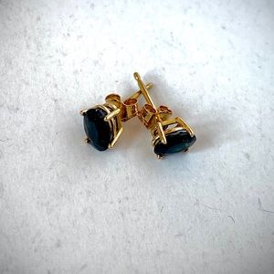 14 K Gold Sapphire Earrings